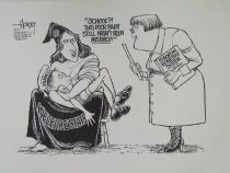 'School?! This poor baby still hasn't been weaned!'